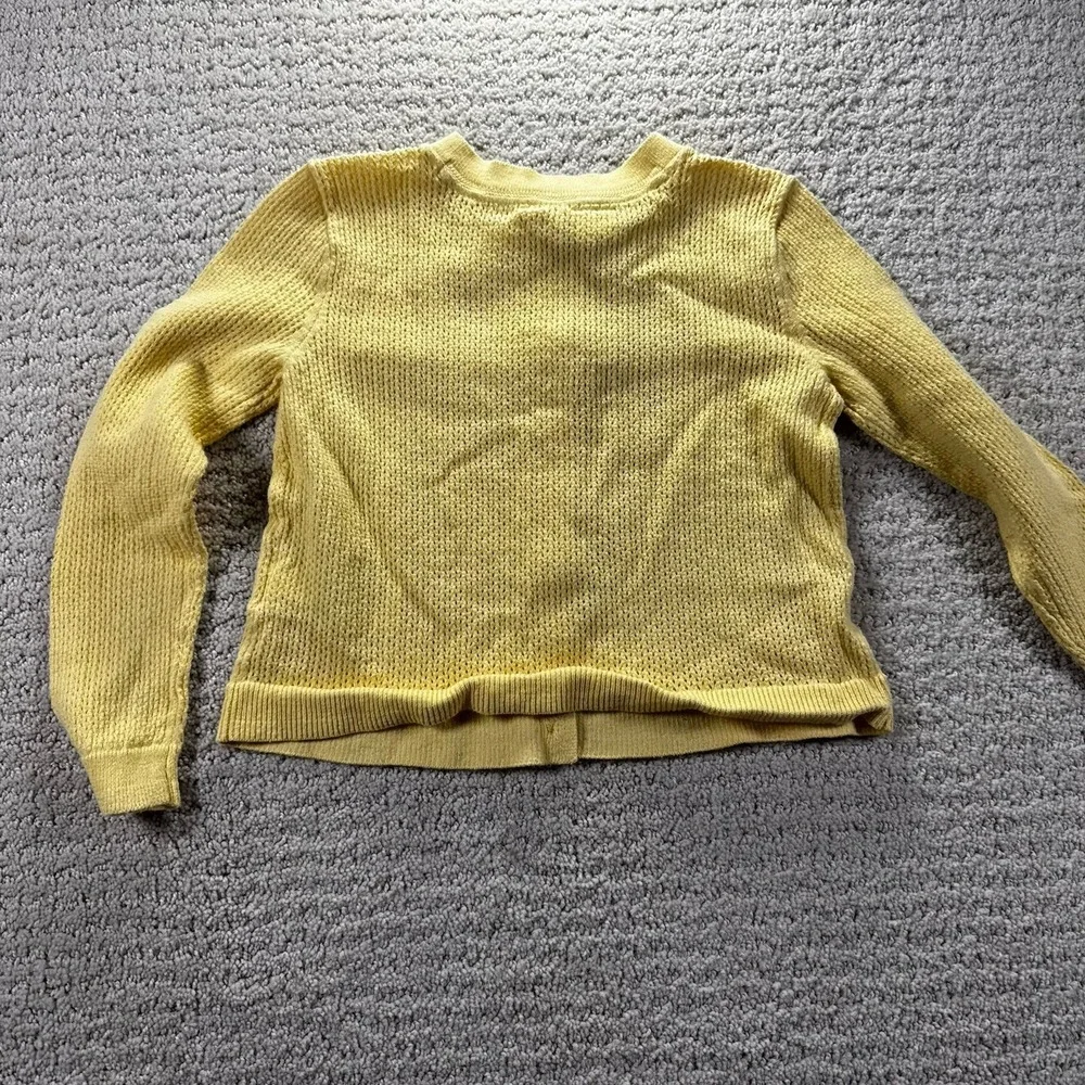 Gap Kids Girls Yellow Knit Cardigan Size XS 4-5‎